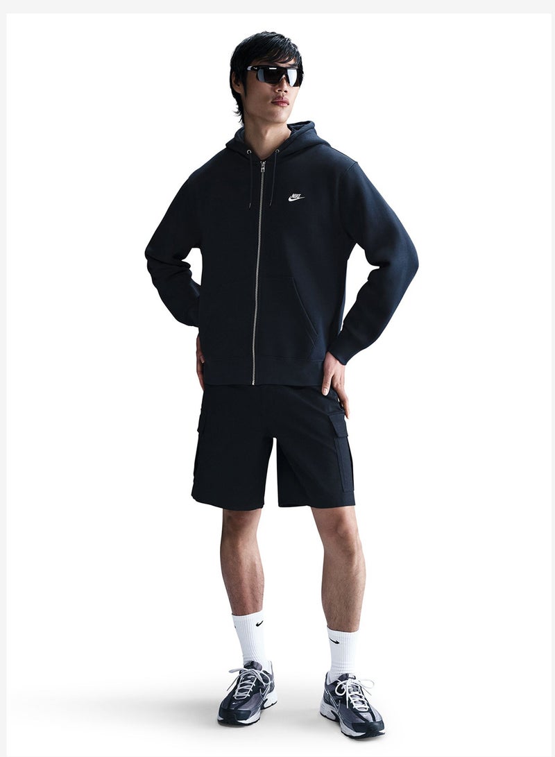 Nike Club Brushed Full-Zip Hoodie - Image 4