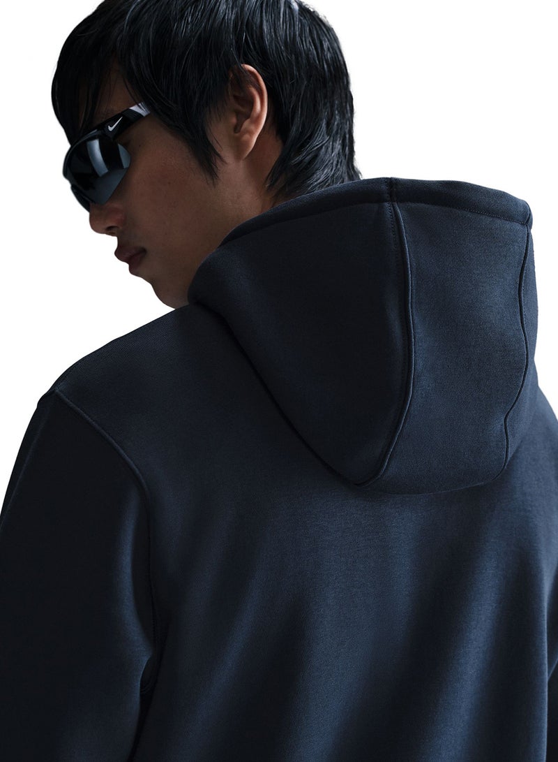 Nike Club Brushed Full-Zip Hoodie - Image 3