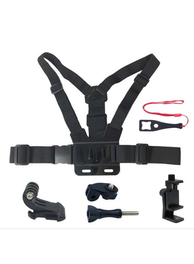 حزام الصدر لتثبيت الهاتف المحمول - حزام كتف متعدد الاستخدامات للتصوير الثابت والخالي من الاهتزاز - مثالي للبث المباشر وركوب الدراجات في الهواء الطلق - Image 1