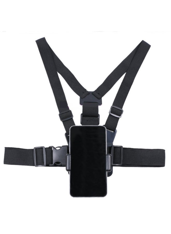 حزام الصدر لتثبيت الهاتف المحمول - حزام كتف متعدد الاستخدامات للتصوير الثابت والخالي من الاهتزاز - مثالي للبث المباشر وركوب الدراجات في الهواء الطلق - Image 5