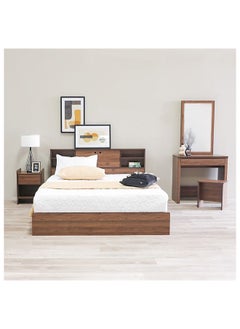 DANUBE HOME Adriana Bed + Dresser And Stool Set Queen Size Bed Frame And Dresser Set Sturdy Modern Design Wooden Double Bedroom Set Furniture Comfortable Bedset For Bed Room Columbia  - Image 3