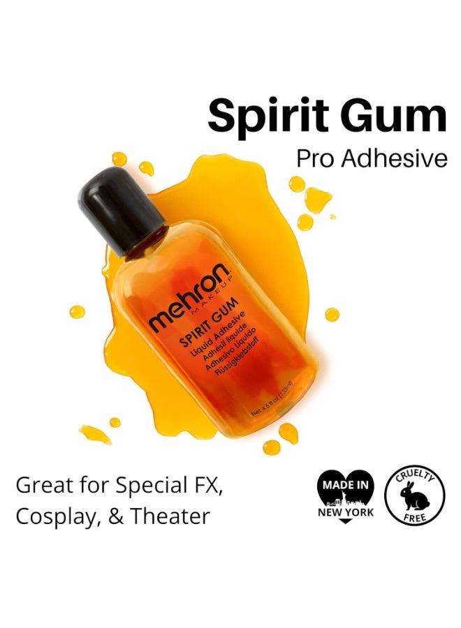 mehron غراء روح ميهرون للمكياج | غراء روح لاصق | تأثيرات خاصة، كوسبلاي، هالوين، أداء مسرحي | لاصق تجميلي احترافي للوجه، الجلد، والجسم (4.5 أونصة) (غير لامع) - Image 3