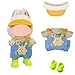 SHUOXUKE Doll Clothes and Accessories 2026 Stylish Adorable Designed Clothes Outfit for 15cm17cm Doll with Orange Hat Overalls Green Shoes - Image 2
