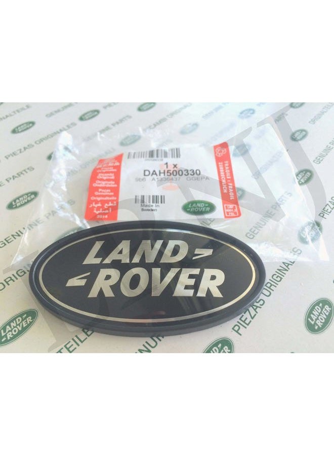 LAND ROVER about OVAL BADGES BLACK ON SILVER -NEW GENUINE PARTS DAG500160 + DAH500330 - Image 5