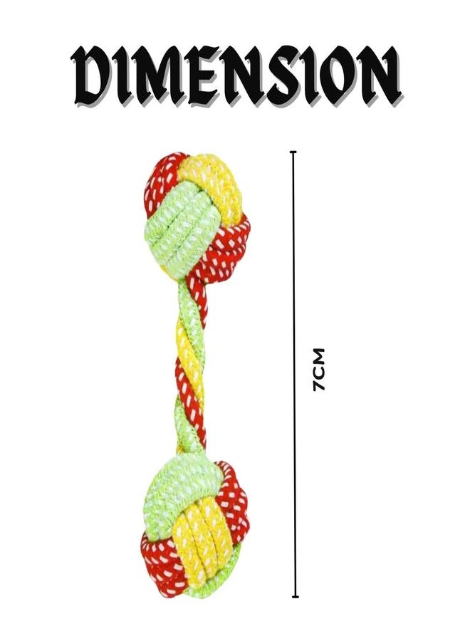 PET FUN Rope Dumble Toy for Dogs & Puppies - Chew, Play, & Teething Toy for Pets - Safe, Durable, and Interactive (Multicolour, Pack of 2) - Image 2