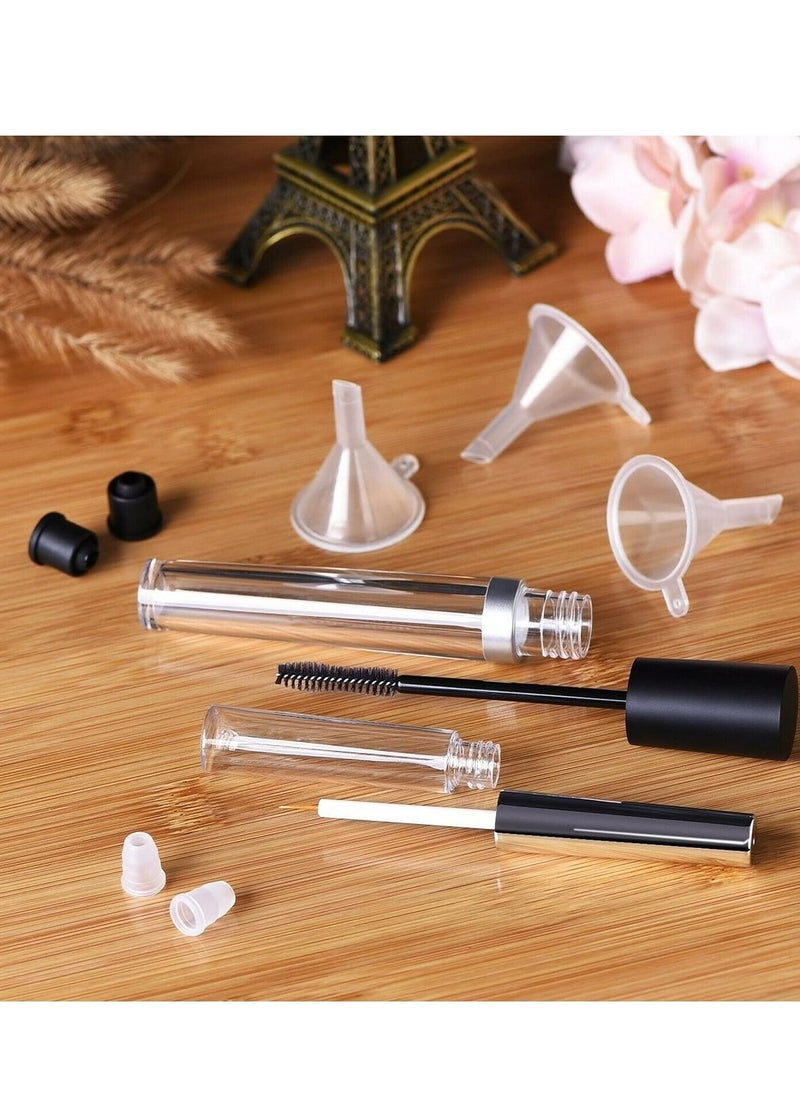 Y&D - 7ml and 8ml Empty Mascara Tube Bottle Eyeliner Wand, with Eyelash Wand & Rubber Inserts Funnels Set for Castor Oil/Eyelash Growth Oil, DIY Cream Container Cap(4 Packs) - Image 1