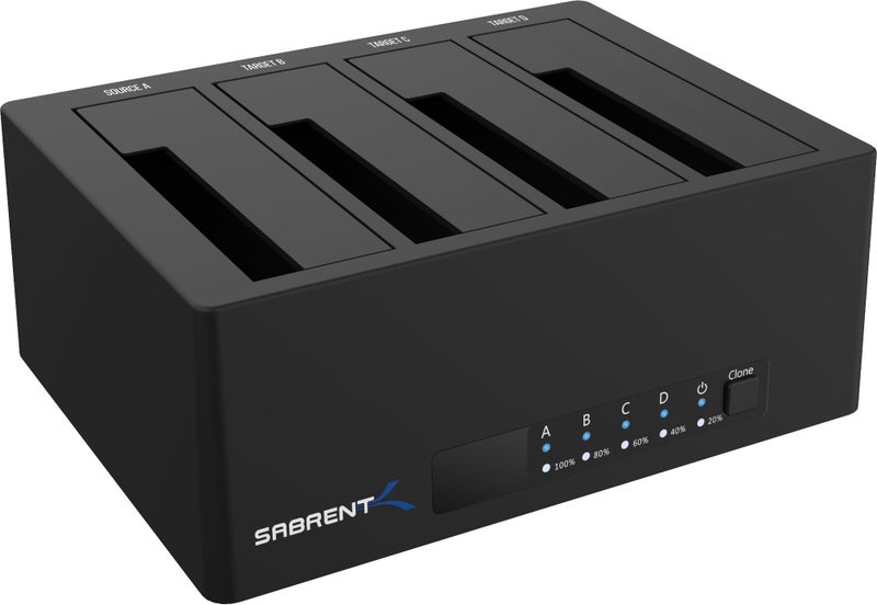 SABRENT 4Bay USB 30 Docking Station for 25 35 SATA HDD SSD Trayless Design USB 30 5Gbps Offline Clone Function DSU3B4 - Image 2