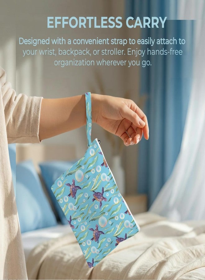 Fokongna Wet Bag, 2 Pack Travel Waterproof Reusable Dry Wet Separation Zipper Pouch for Gym Workout Beach Trip Cosmetic Toiletry Organizer - Image 3