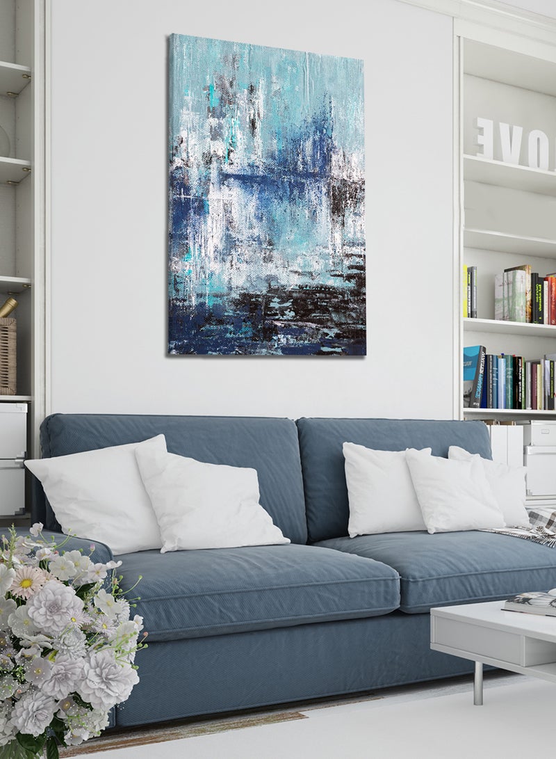 LOWHA Canvas Wall Art Stretched Over Wooden Frame with Abstract Painting - Image 1