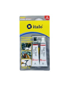 ITALO 2 Pieces Fast Steel Epoxy Adhesive Tube Set White  - Image 1