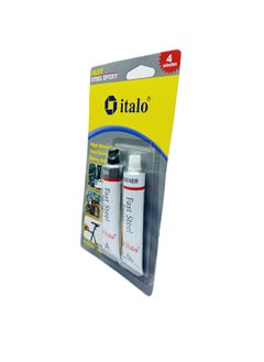 ITALO 2 Pieces Fast Steel Epoxy Adhesive Tube Set White  - Image 2