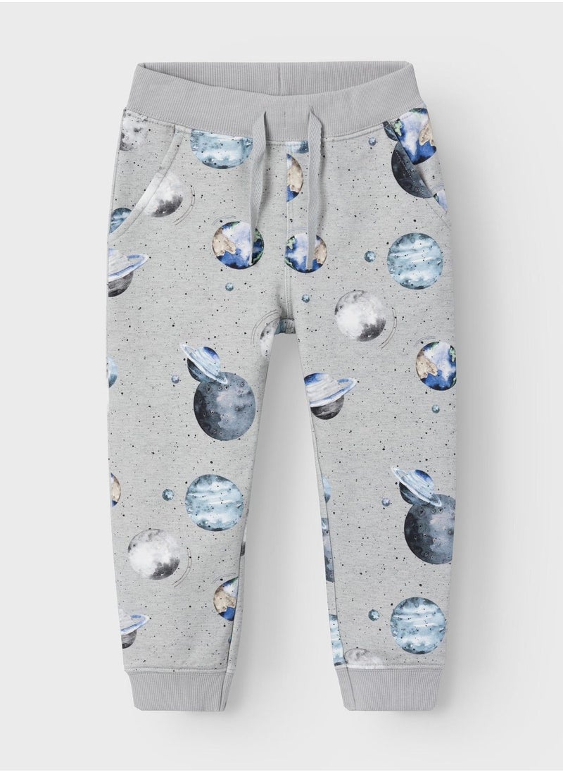 NAME IT - Kids Planet Print Sweatpants - Image 1