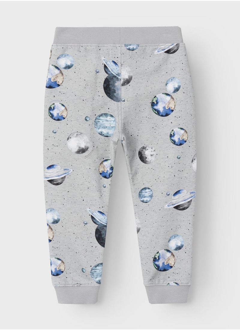 NAME IT - Kids Planet Print Sweatpants - Image 1
