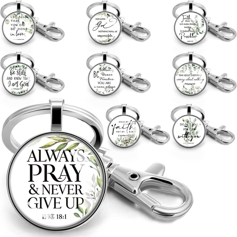 Fumete Christian Keychain Bulk - 36 Pcs Inspirational Bible Verse Keychains - Image 1