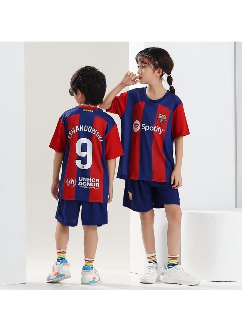 M MIAOYAN Lewandowski FC Barcelona Children's Football Jersey