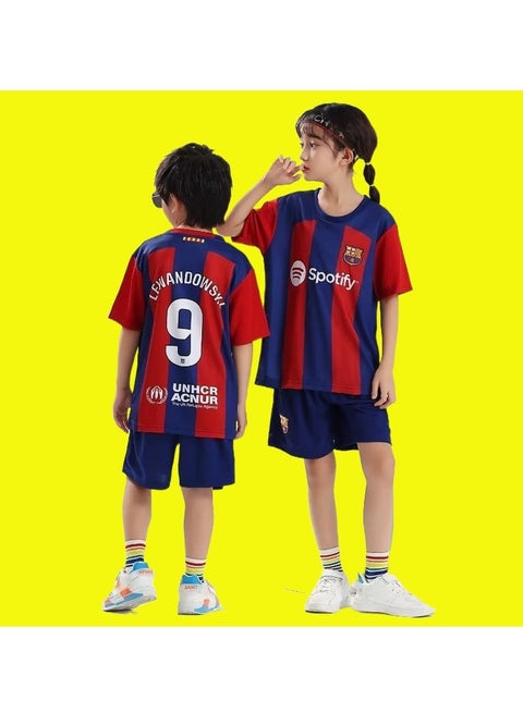 M MIAOYAN Lewandowski FC Barcelona Children's Football Jersey