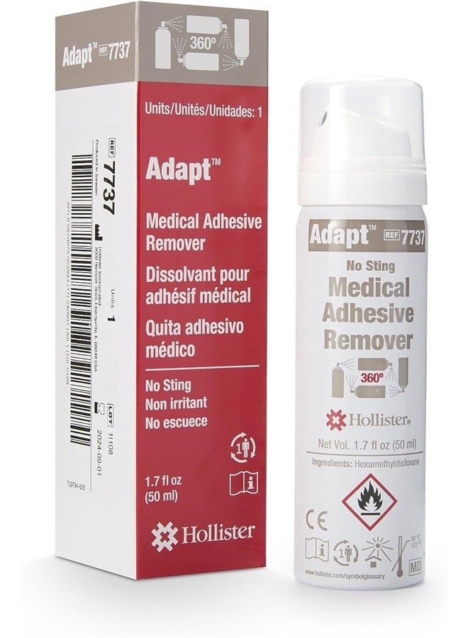 HOLLISTER مزيل اللاصق الطبي Adapt، بدون لسعة، رذاذ 360 درجة، 1.7 أونصة - Image 1