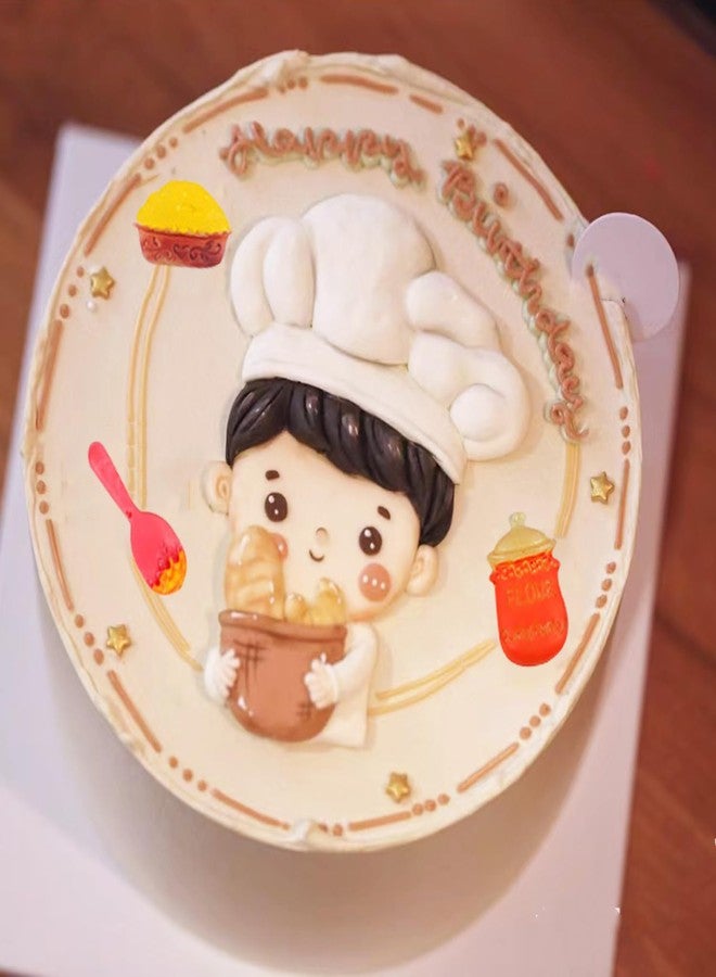 MINFEIDMS Miniature Home Baking Silicone Molds Rolling Pin Oven Glove Cake Bowl Wooden Spoon Chocolate Fondant Mold for Cake Decoration Cupcake Topper Candy Sugar Craft Polymer Clay Gum Paste - Image 3