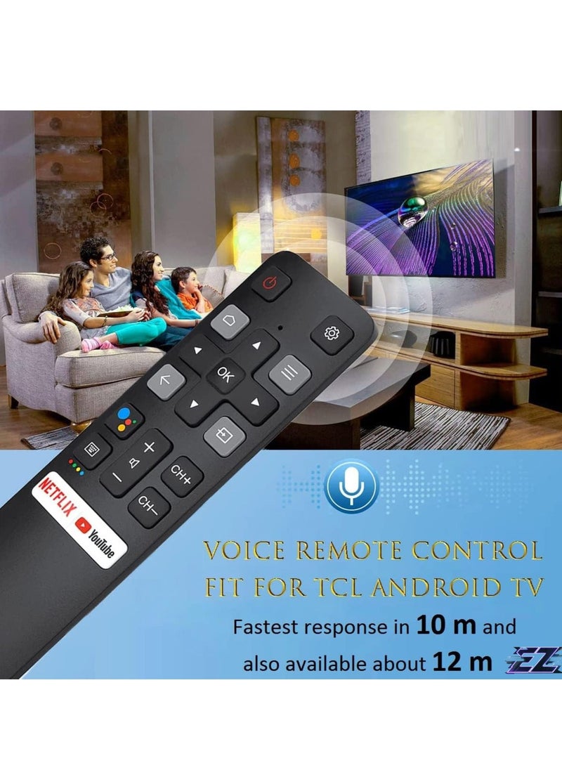BGM Voice Remote Control for TCL Android TV, New Upgraded Replacement RC802V for TCL TVs 40S330 32S330 40S334 32S334 70S430 32A325 32A323 65Q637 55S430 43S430 55Q630 55Q630 43S430 with battery  - Image 2