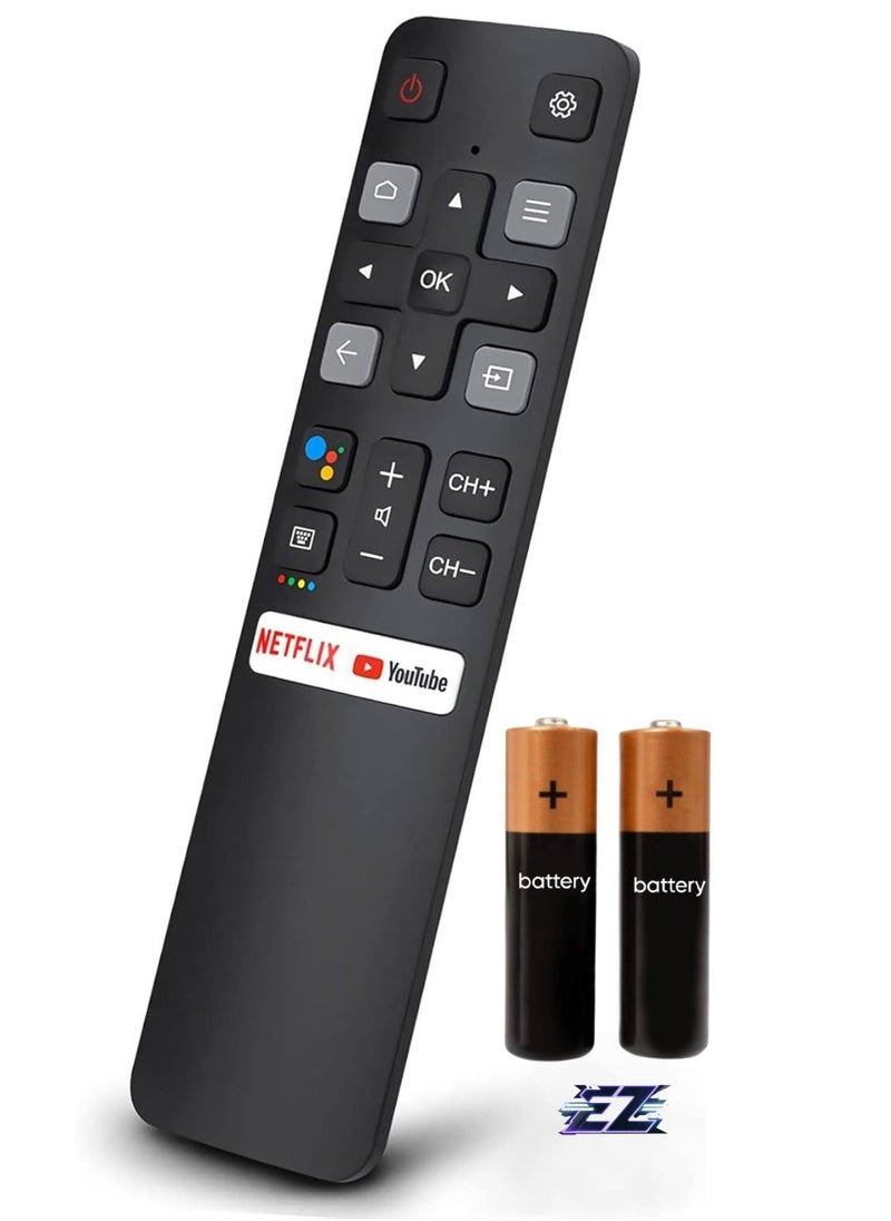 BGM Voice Remote Control for TCL Android TV, New Upgraded Replacement RC802V for TCL TVs 40S330 32S330 40S334 32S334 70S430 32A325 32A323 65Q637 55S430 43S430 55Q630 55Q630 43S430 with battery  - Image 1