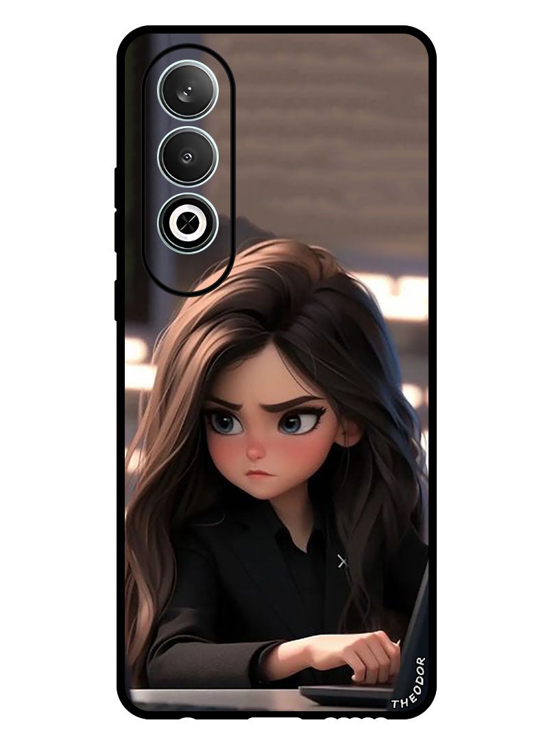 Theodor Protective Case Anti Scratch Shock Proof Bumper Cover For Oppo K12 Angry Girl - Image 1