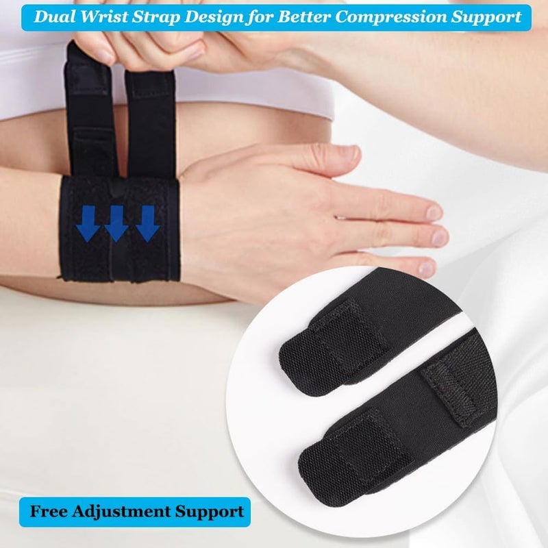 Khazna 2Pcs Wrist Braces, Ultra-Thin Wraps Support for Carpal Tunnel, TFCC Tear Tendonitis Arthritis Sprains Pain Relief, Breathable Bands Fitness Sports Tennis Weightlifting - Image 5