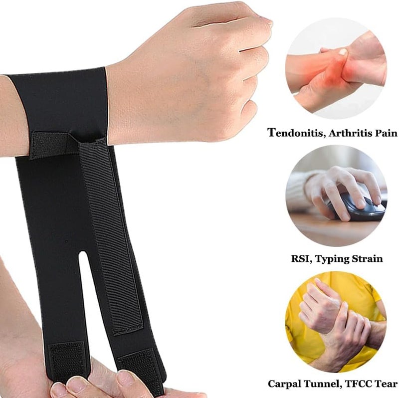 Khazna 2Pcs Wrist Braces, Ultra-Thin Wraps Support for Carpal Tunnel, TFCC Tear Tendonitis Arthritis Sprains Pain Relief, Breathable Bands Fitness Sports Tennis Weightlifting - Image 4