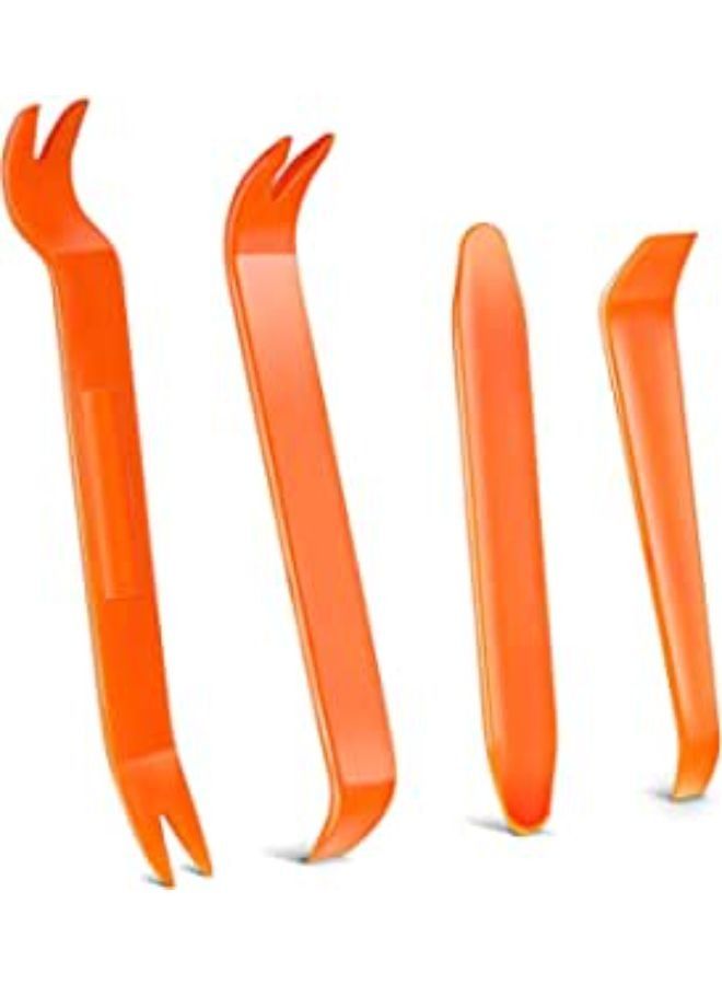 4 Pieces Trim Removal Tool Set Auto Plastic Removal Pry Tools Car Panel Dash Radio Door Terminal Interior Accessories Removal Tool Kit - Image 1