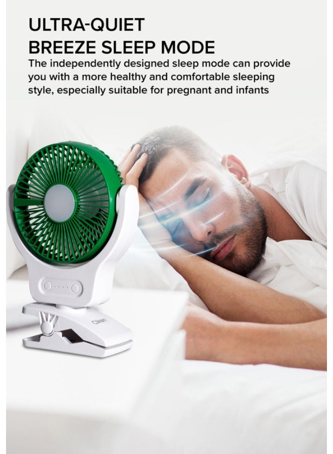 Clikon Wall And Table Clip Fan, 3 Leaf Blades For Strong Wind And 3-Speed Levels, High Performance Motor For High Speed Wind, 360-Degree Rotation CK2049 Green - Image 4
