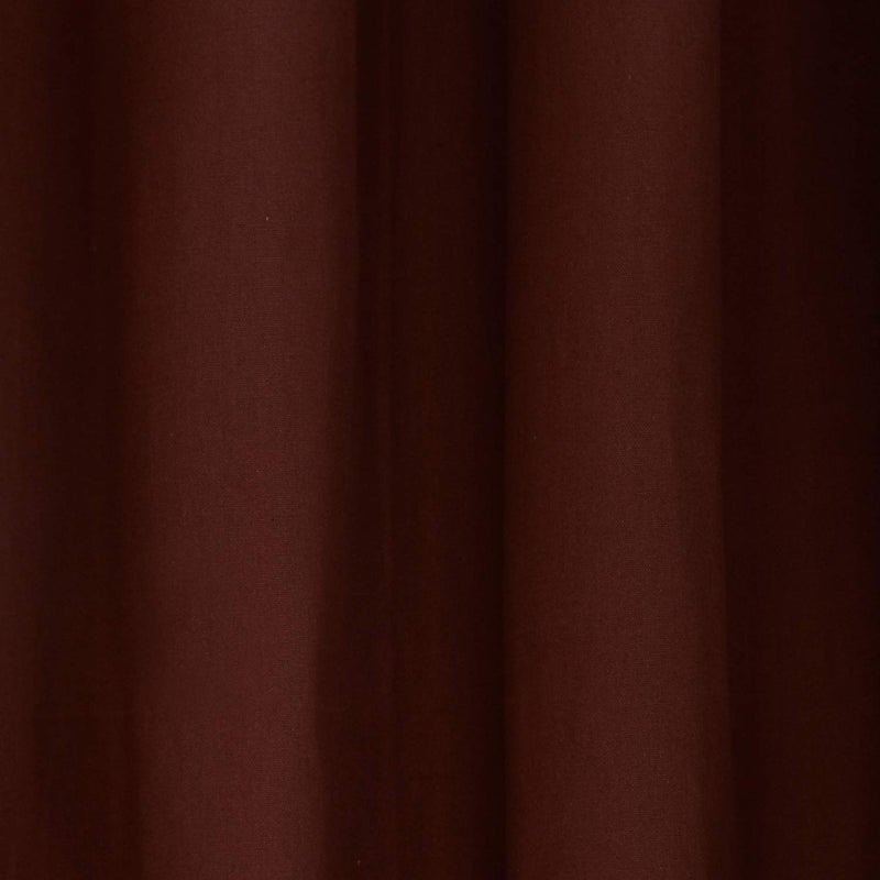 Swayam 100% Cotton Window Curtain (2PC) 210TC for Bedroom, Living Room - Comes with Readymade Eyelets, Triple Layer Weave (5Ft) Noise Dampener, Machine Washable - Dark Brown - Image 3