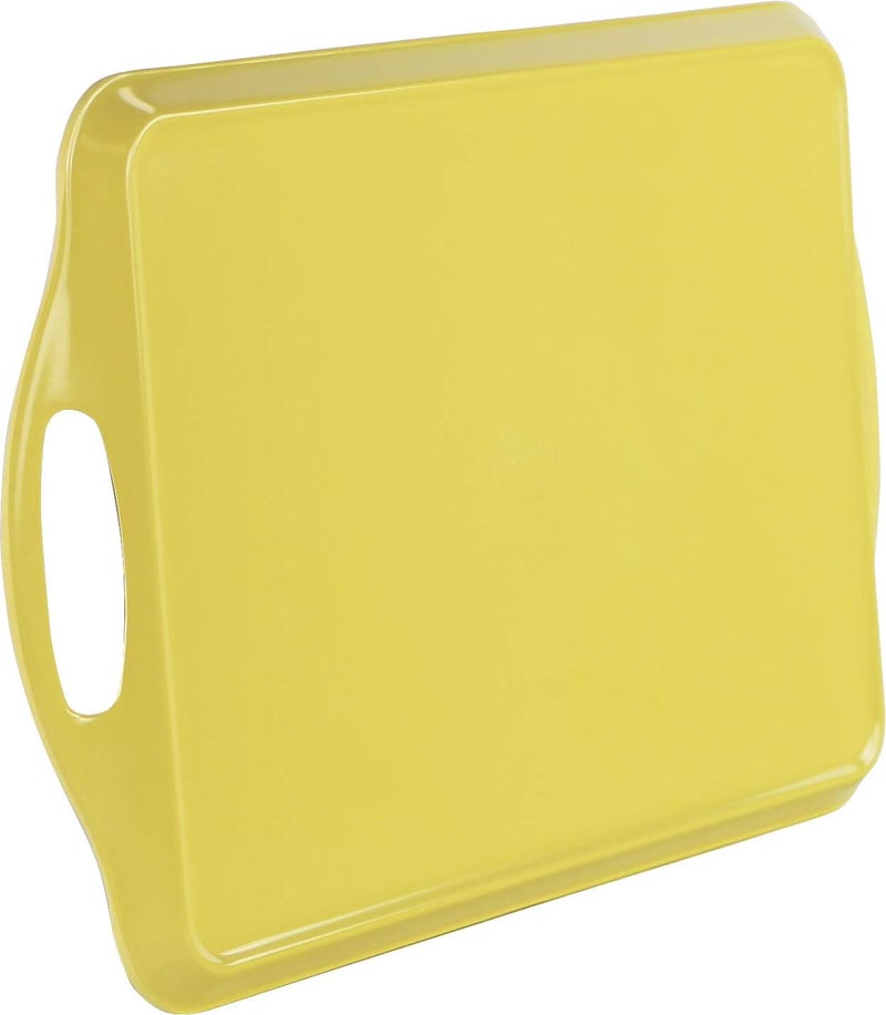 Reston Lloyd Calypso Basics Melamine ServingOttoman Handles Rectangular Tray Lemon - Image 3
