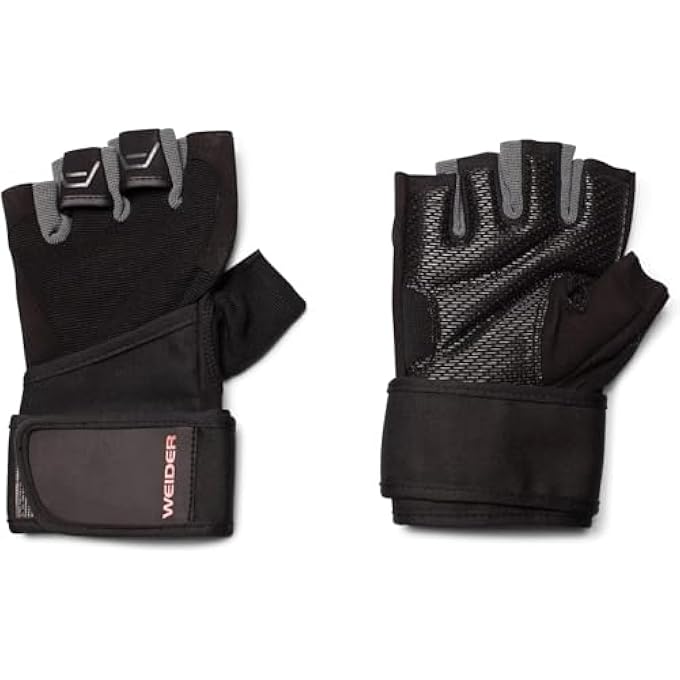 ويدير قفازات رفع الأثقال، لفائف المعصم، قفازات رياضية قابلة للتنفس نصف أصابع مع دعم معزز للمعصم للتمارين والتدريب البدني - Image 3