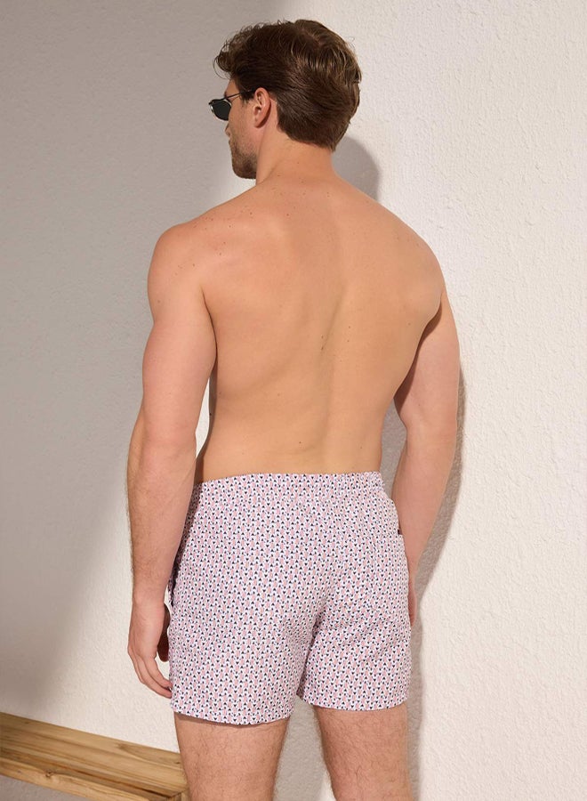 trendyol Standard Fit  Printed Swimsuit Swim Shorts - Image 4