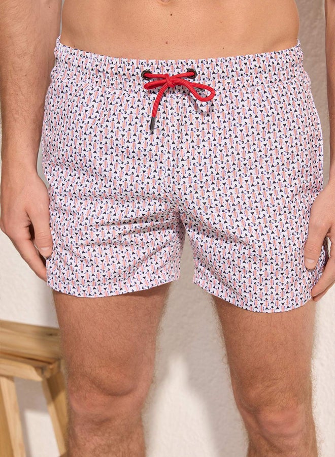 trendyol Standard Fit  Printed Swimsuit Swim Shorts - Image 3