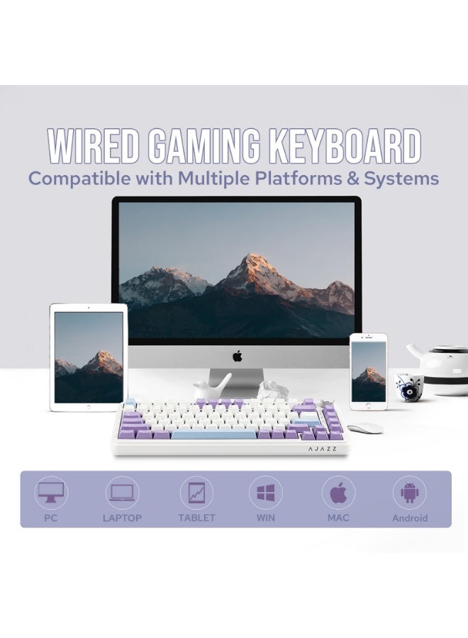 A-jazz AK820 Max 75% Hall Effect Magnetic Gaming Keyboard, Rapid Trigger, Adjustable Actuation 0.1-3.4mm, 8K Polling Rate, RGB Backlit, Wired USB-C - Image 3
