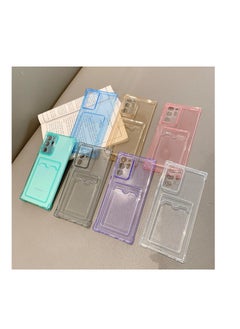 Generic Clear Wallet Phone Case for Samsung Galaxy A51 Upgrade Card Slot Case Slim Fit Protective Soft TPU Shockproof Cover with Cute Card Holder - Transparent  - Image 4