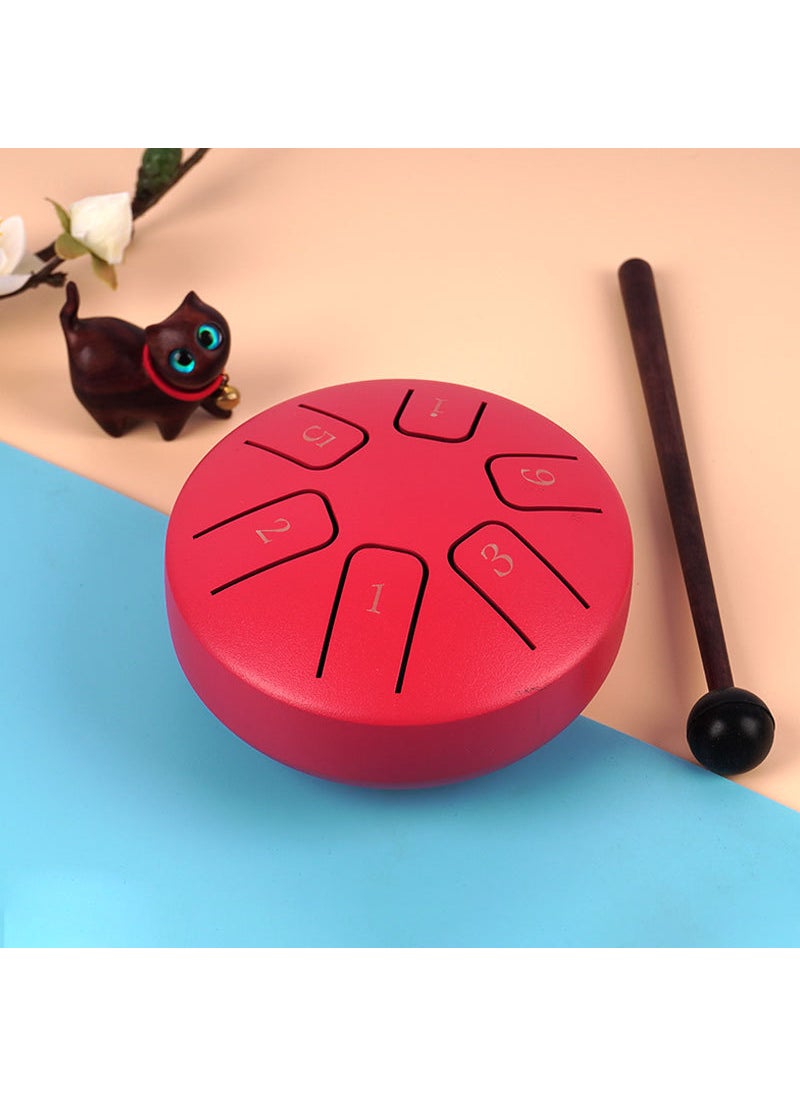 Mini ethereal drum 3.8 inch 6-tone steel tongue drum educational toys childrens percussion instruments source factory cross-border exclusive Cinnabar red - pzsku/Z392B64D5CF07027925CEZ/45/_/1731524061/44c791c0-d8ee-4e51-9521-9c100308e828