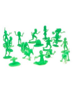 SCS Direct Zombie Action Figures - 100 Glow in The Dark Zombies with 14 Unique Sculpts - Includes Zombies, Zombie Pets, Gravestones, and Humans for Fun Xmas Stocking Stuffers & Christmas for Kids  - Image 4