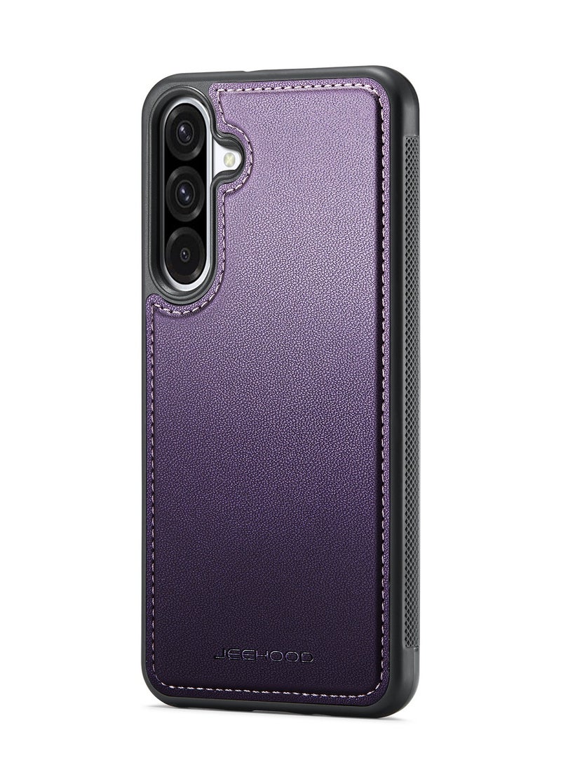 JEEHOOD Phone Case cover Luxury PU Leather Back Cover Cover  Compatible with  Samsung Galaxy A36 (Purple) - Image 1