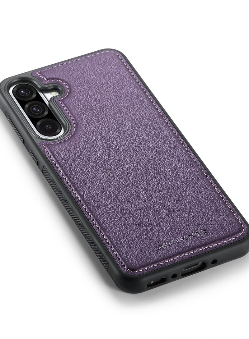 JEEHOOD Phone Case cover Luxury PU Leather Back Cover Cover  Compatible with  Samsung Galaxy A36 (Purple) - Image 4