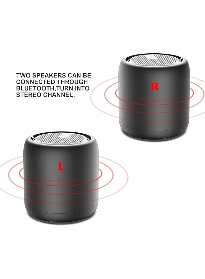 erorex Portable Bluetooth Speakers Small Speaker For Travel With Hands Free Playback Wireless Bluetooth Speakers With Dual Pairing Function Portable Design Bluetooth 5.3 Black - Image 3