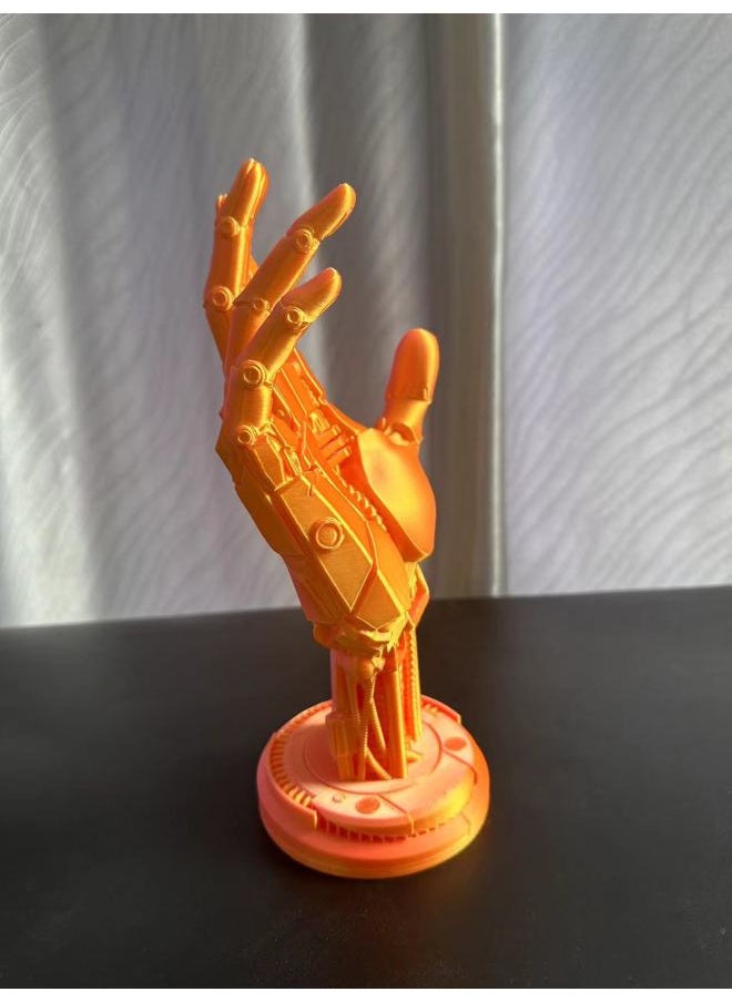Generic - Cyberpunk Manipulator Handle Bracket 2077 Johnny Silver Hand Surrounding XBOX PS4/5 Handle Round Bottom Ornaments-Color:Pink Gold-Specifications:Left Hand Round Bottom - Image 1