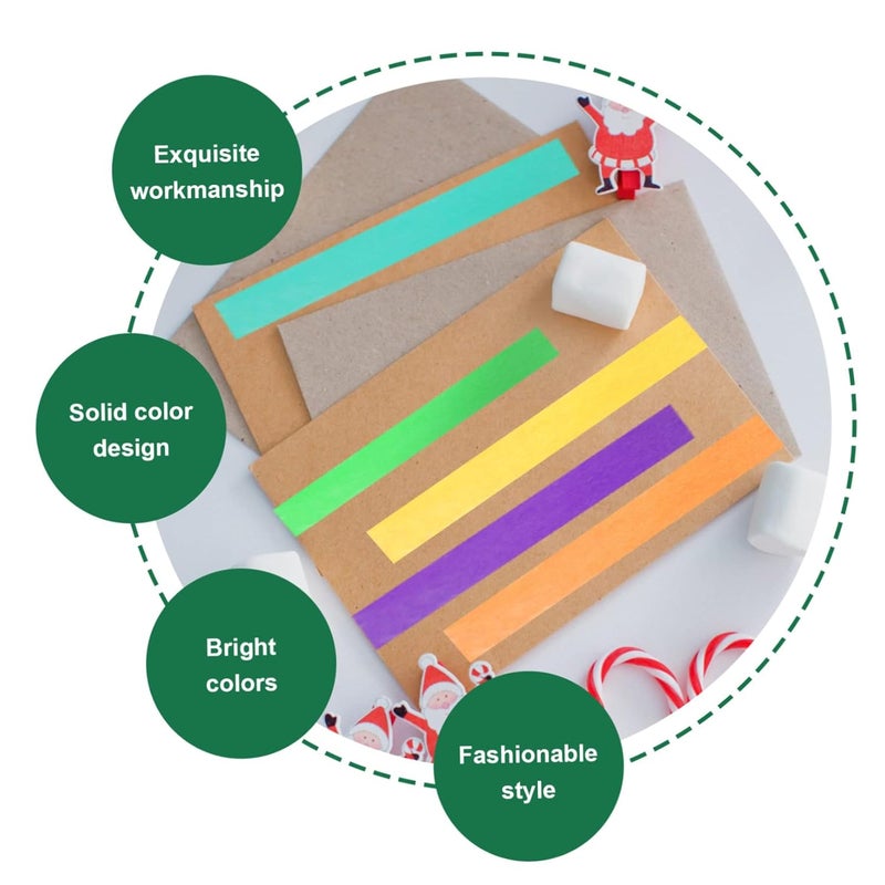 48 Rolls Rainbow Washi Tape Solid Color Decorative Adhesive Paper For DIY Crafts And Art Supplies - Image 4