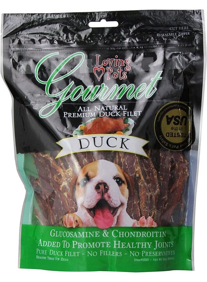 Loving Pets Gourmet All Natural Meat Snack Duck 12 Ounce