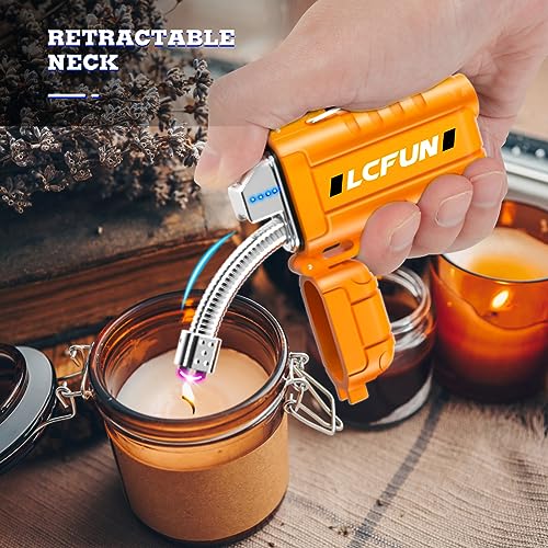 LcFun USB Rechargeable Electric Arc Lighter Windproof Plasma Lighters with LED Battery Display, Waterproof Electronic Flashlight Lighters with Lanyard for Camping, Survival Tactical Gear - Image 2