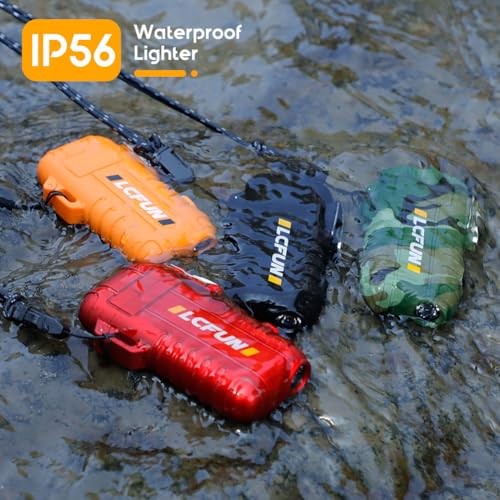 LcFun USB Rechargeable Electric Arc Lighter Windproof Plasma Lighters with LED Battery Display, Waterproof Electronic Flashlight Lighters with Lanyard for Camping, Survival Tactical Gear - Image 4