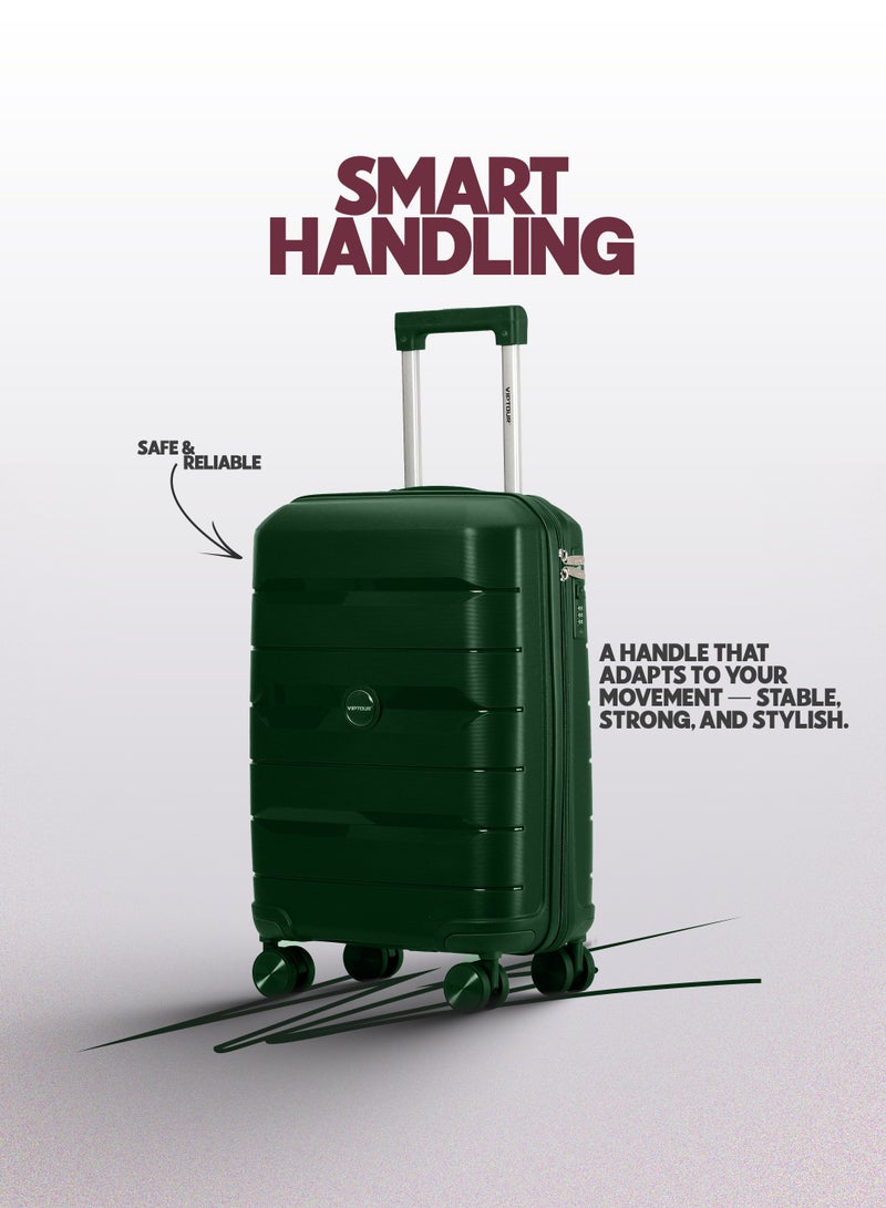 فيبتور حقيبة سفر صلبة من البولي بروبيلين - عجلات دوارة 360 درجة، قفل إدارة أمن النقل (TSA)، مقبض تلسكوبي - Image 2