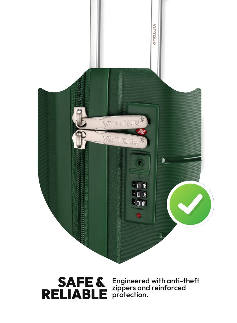 فيبتور حقيبة سفر صلبة من البولي بروبيلين - عجلات دوارة 360 درجة، قفل إدارة أمن النقل (TSA)، مقبض تلسكوبي - Image 4