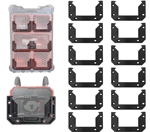 StealthMounts Mounting Cleats V2 for Packout (12 Pack) - Black ABS Plastic Wall Mount Brackets - Image 1