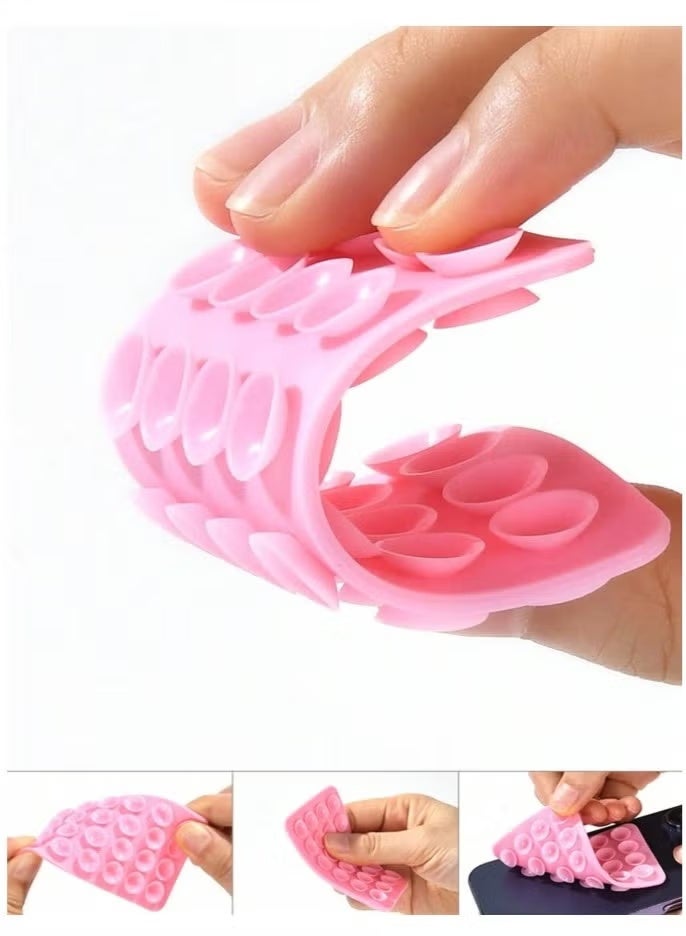 Multi-purpose silicone double-sided suction cup phone holder for home and car use - Image 2